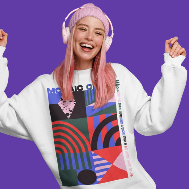 <h3><strong>Eco-friendly sweatshirt - MOSAIC OF LIFE</strong></h3>