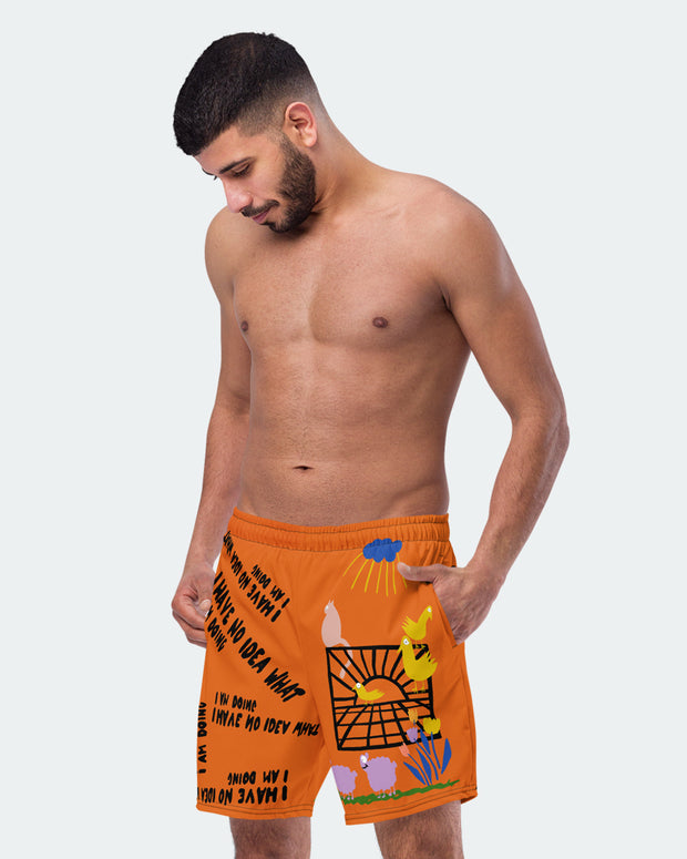 <h3><strong>Recycled I HAVE NO IDEA Swim Trunks</strong></h3>