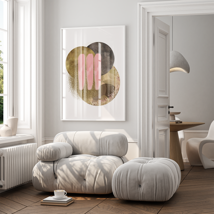 Framed poster - GOLDEN HARMONY CIRCLES