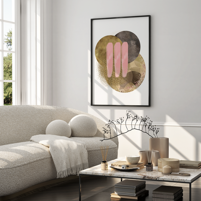 Framed poster - GOLDEN HARMONY CIRCLES