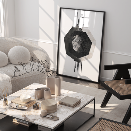 Framed poster - MONOCHROME GEOMETRIC
