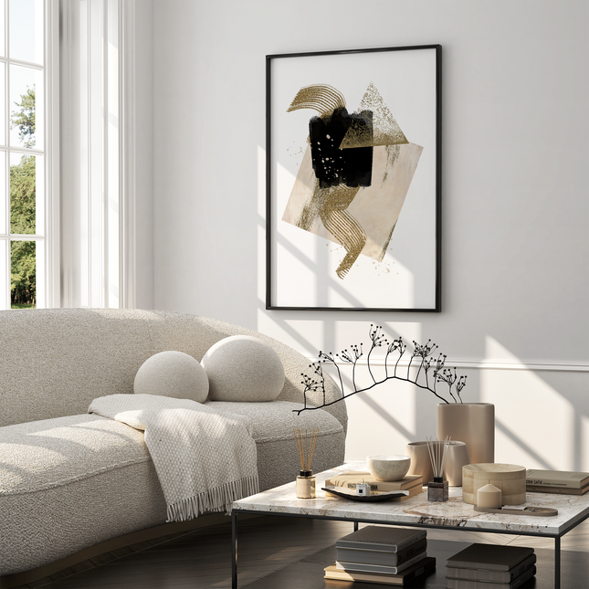Framed poster - GOLDEN ELEGANCE