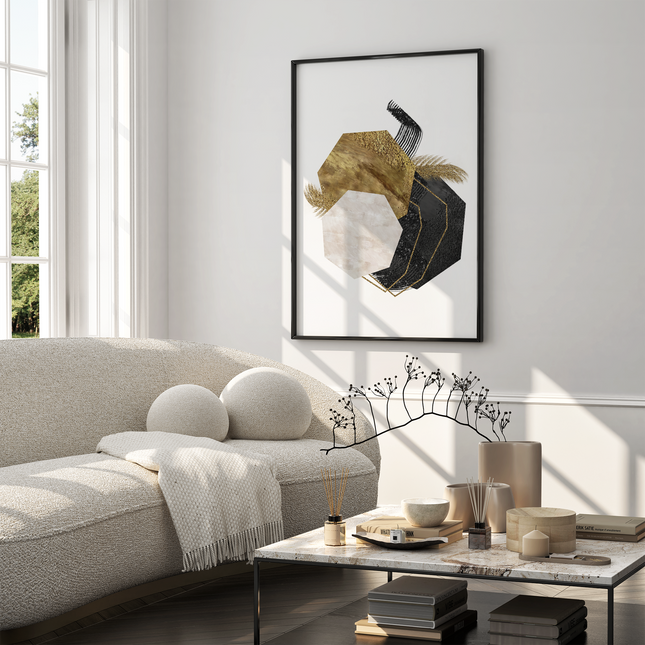 Framed poster - GEOMETRIC LUXURY