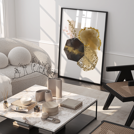 Framed poster - GOLDEN ABSTRACTION