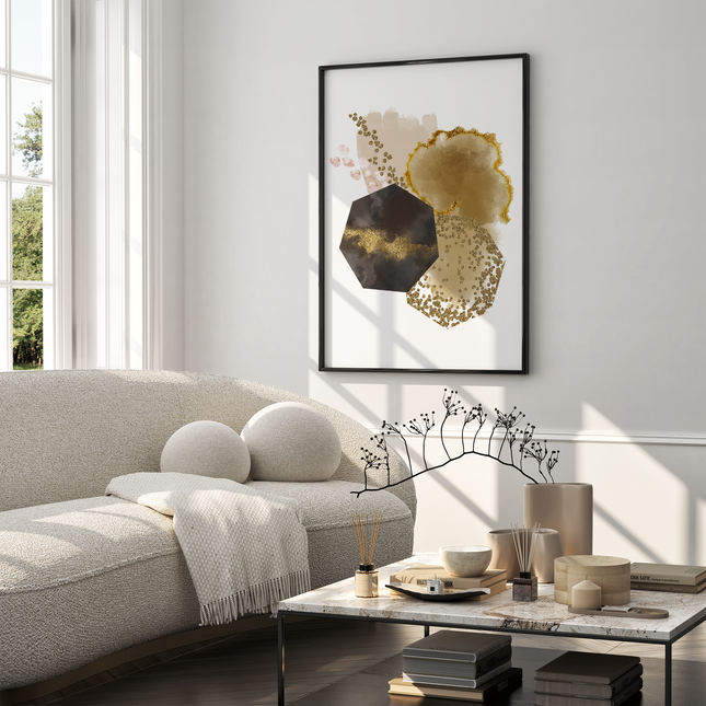 Framed poster - GOLDEN ABSTRACTION
