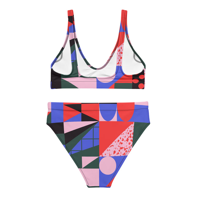 MOSAIC OF LIFE High-Waisted Recycled Bikini