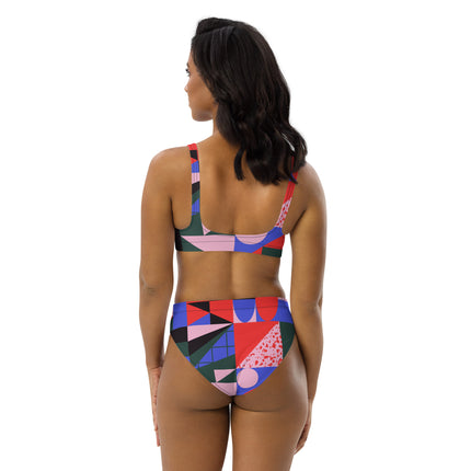 MOSAIC OF LIFE High-Waisted Recycled Bikini