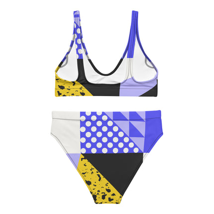 GEOMETRIC SUNRISE High-Waisted Recycled Bikini