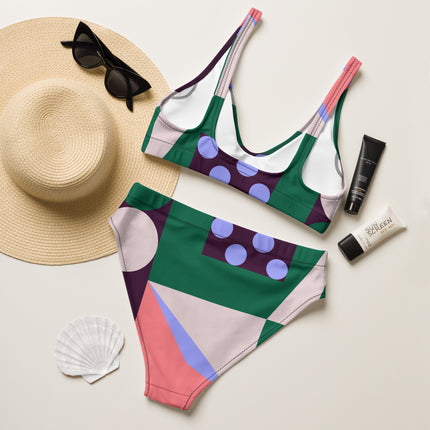 ECHOES OF SHAPES High-Waisted Recycled Bikini