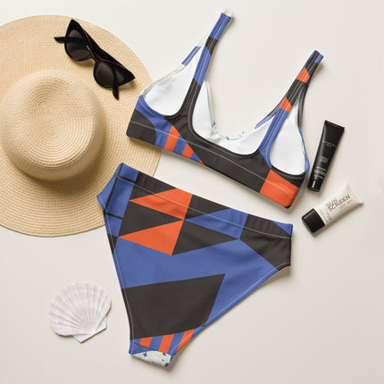 ABSTRACT NATURE High-Waisted Recycled Bikini