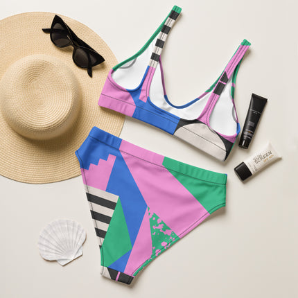 BOLD STEPS High-Waisted Recycled Bikini