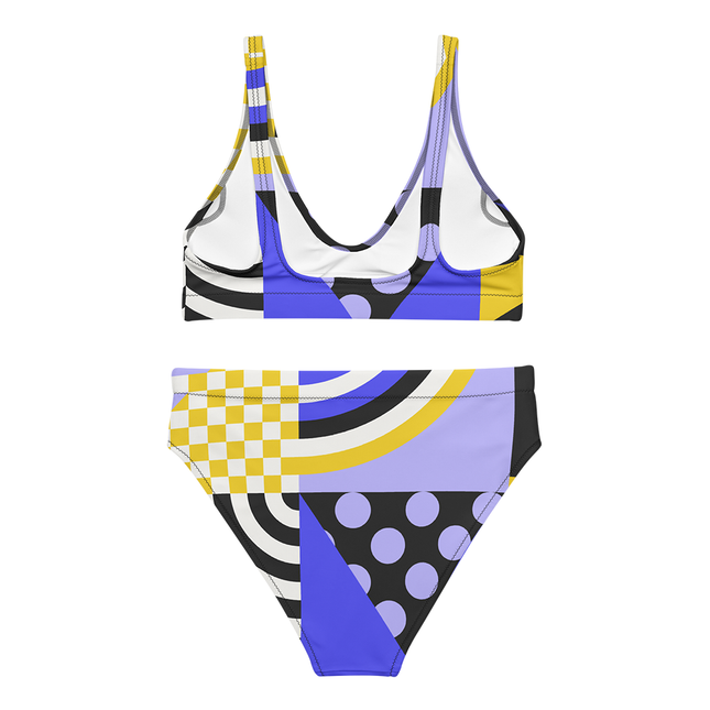 DYNAMIC PATTERNS High-Waisted Recycled Bikini