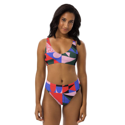 MOSAIC OF LIFE High-Waisted Recycled Bikini