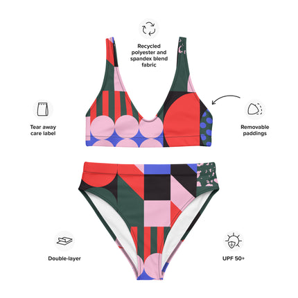 RADIANT SHAPES High-Waisted Recycled Bikini