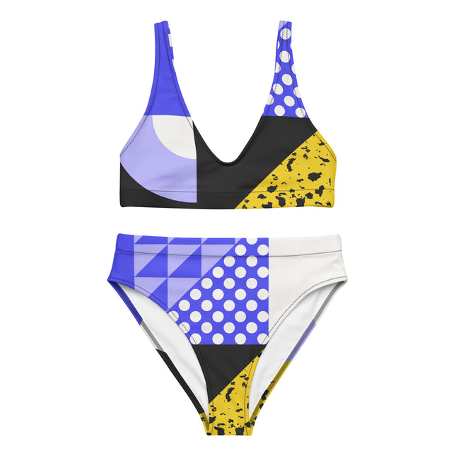 GEOMETRIC SUNRISE High-Waisted Recycled Bikini