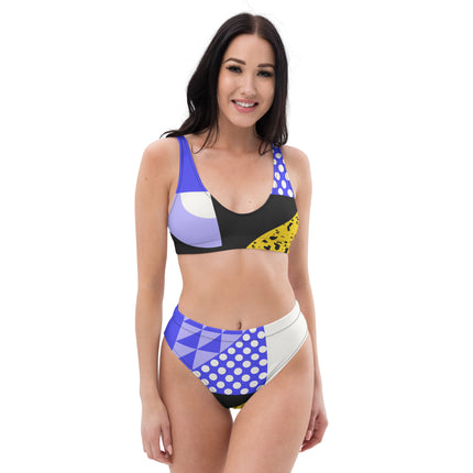 GEOMETRIC SUNRISE High-Waisted Recycled Bikini
