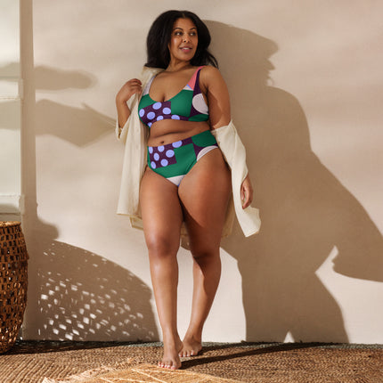 ECHOES OF SHAPES High-Waisted Recycled Bikini