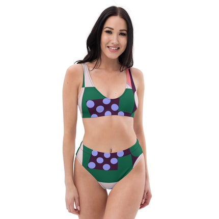 ECHOES OF SHAPES High-Waisted Recycled Bikini