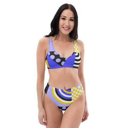 DYNAMIC PATTERNS High-Waisted Recycled Bikini