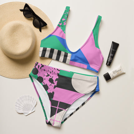 BOLD STEPS High-Waisted Recycled Bikini