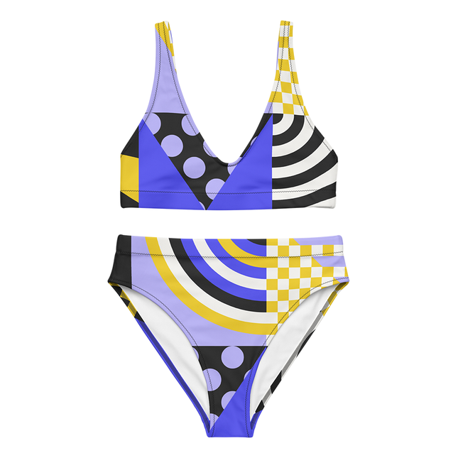 DYNAMIC PATTERNS High-Waisted Recycled Bikini