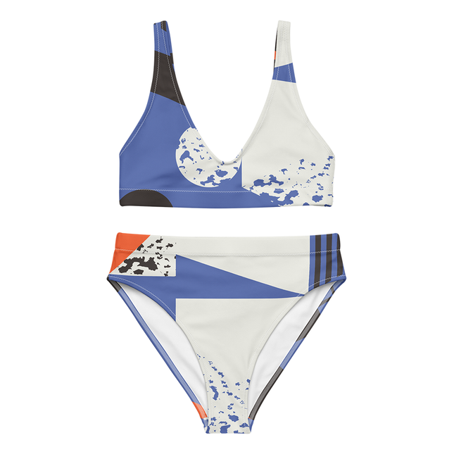 ABSTRACT NATURE High-Waisted Recycled Bikini