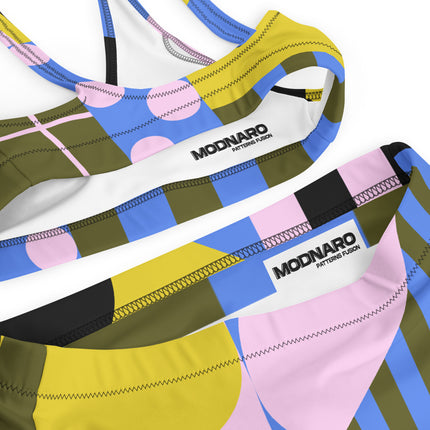 ABSTRACT JOURNEY  High-Waisted Recycled Bikini