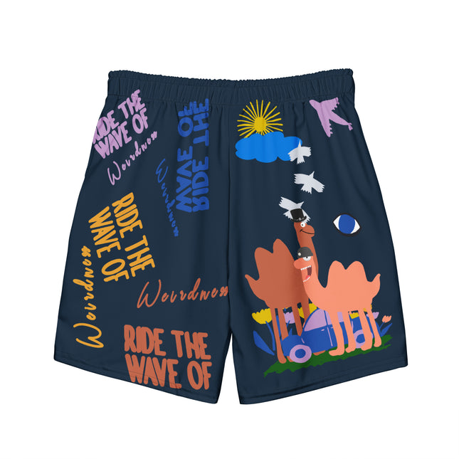 Recycled RIDE THE WAVE OF WEIRDNESS Swim Trunks