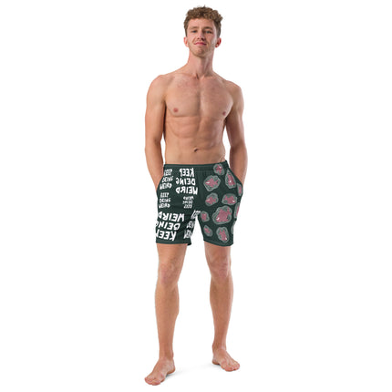 Recycled KEEP BEING WEIRD Swim Trunks