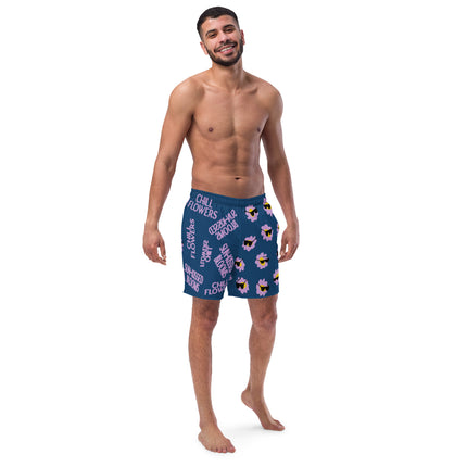 Recycled Chill Flowers Swim Trunks