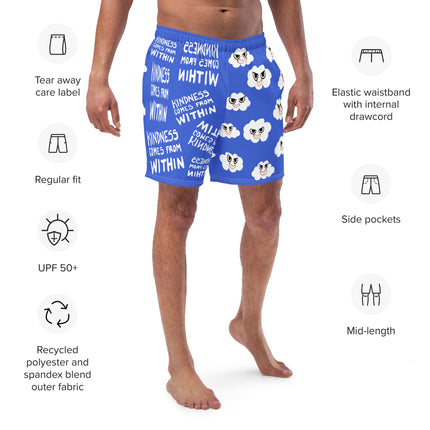 Recycled KINDNESS COMES FROM WITHIN Swim Trunks