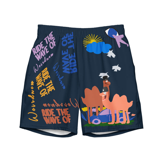 Recycled RIDE THE WAVE OF WEIRDNESS Swim Trunks