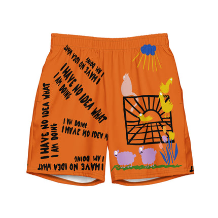 Recycled I HAVE NO IDEA Swim Trunks