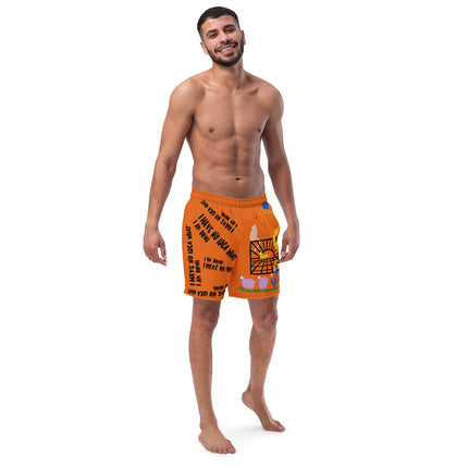 Recycled I HAVE NO IDEA Swim Trunks