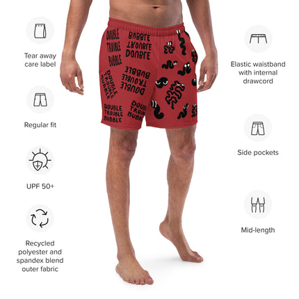 Recycled Double Trouble Bubble Swim Trunks