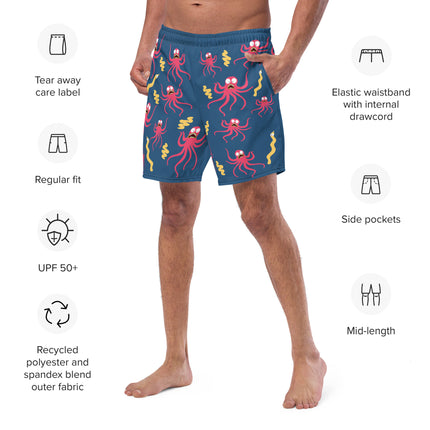 Recycled DEEP SEE PANIC Swim Trunks