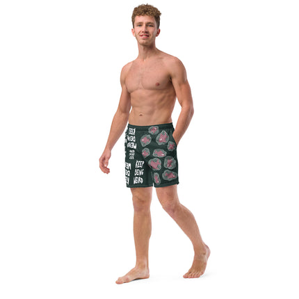 Recycled KEEP BEING WEIRD Swim Trunks