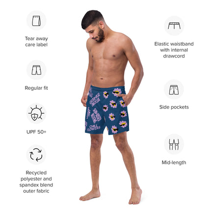 Recycled Chill Flowers Swim Trunks