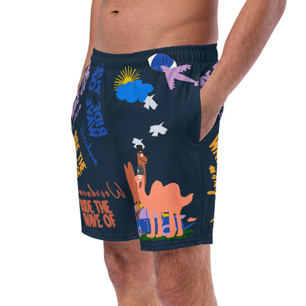 Recycled RIDE THE WAVE OF WEIRDNESS Swim Trunks