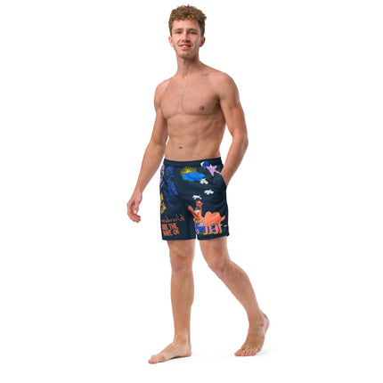 Recycled RIDE THE WAVE OF WEIRDNESS Swim Trunks