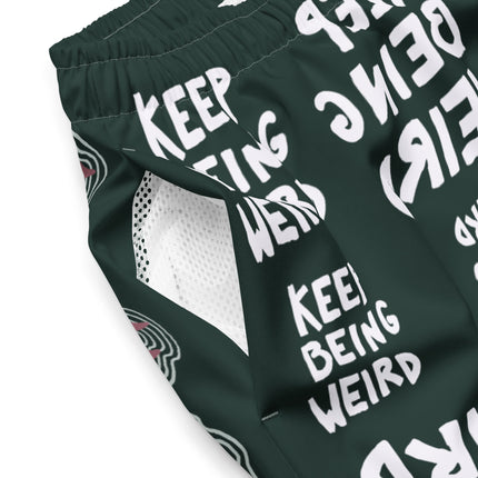 Recycled KEEP BEING WEIRD Swim Trunks