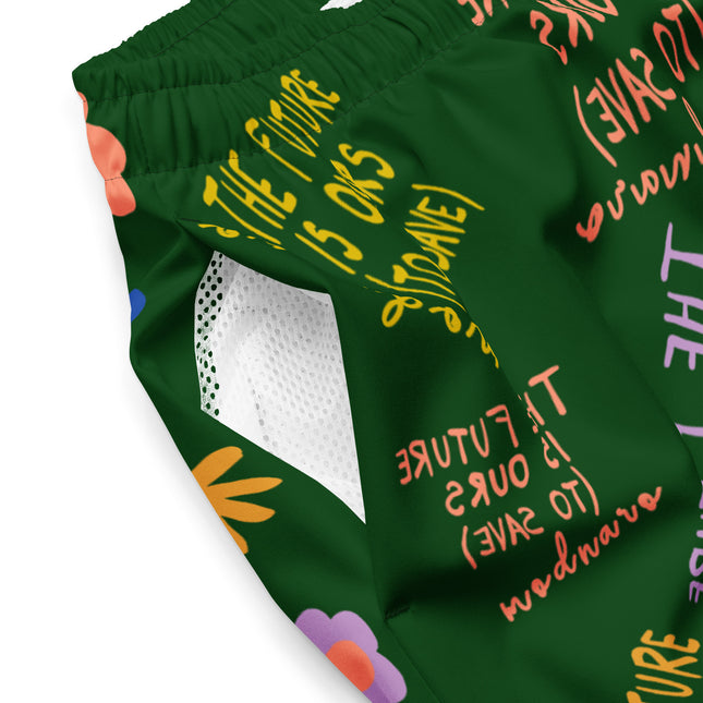 Recycled THE FUTURE IS OURS Swim Trunks