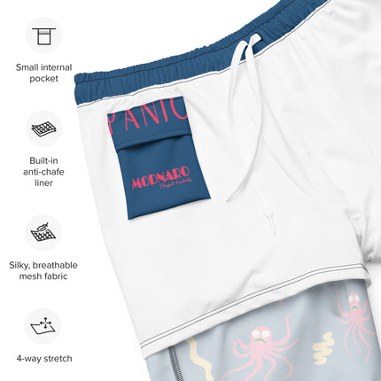 Recycled DEEP SEE PANIC Swim Trunks