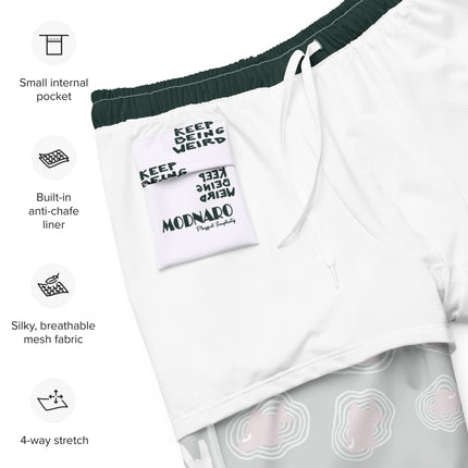 Recycled KEEP BEING WEIRD Swim Trunks