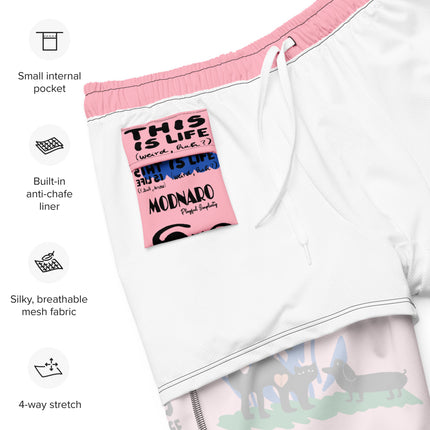 Recycled THIS IS LIFE WEIRD HUH Swim Trunks