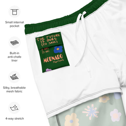 Recycled THE FUTURE IS OURS Swim Trunks
