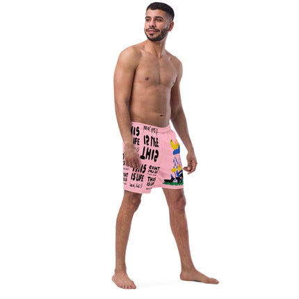 Recycled THIS IS LIFE WEIRD HUH Swim Trunks