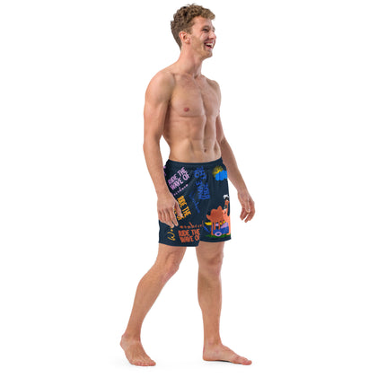 Recycled RIDE THE WAVE OF WEIRDNESS Swim Trunks
