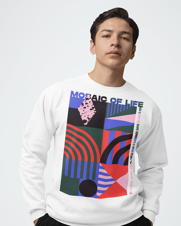 <h3><strong>Eco-friendly sweatshirt - MOSAIC OF LIFE</strong></h3>