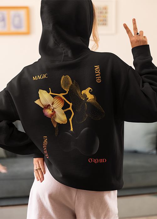 <h3><strong>Organic cotton ENCHANTED ORCHID II Hoodie</strong></h3>